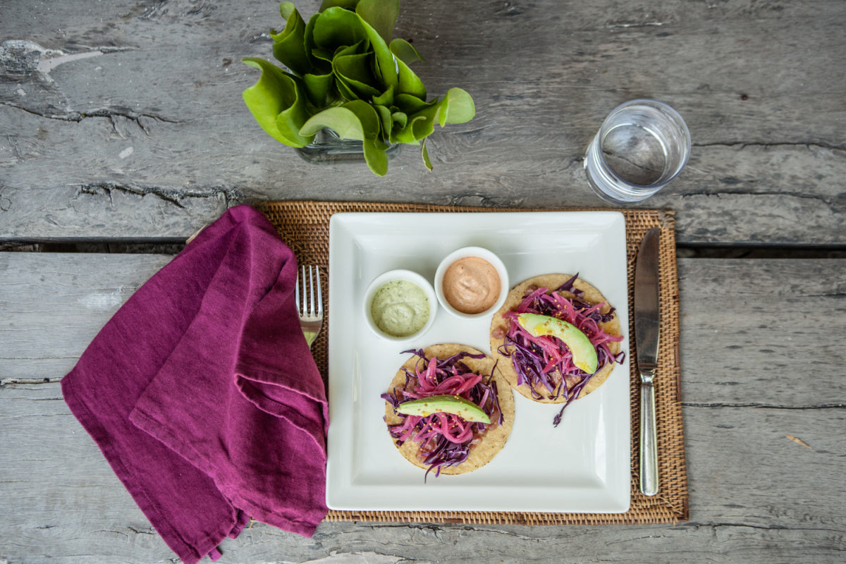 Once Milano lněný ubrousek z jemného lnu set 4 ks