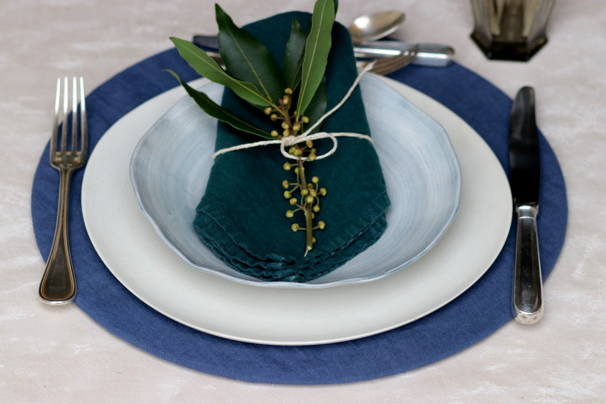 Once Milano lněný ubrousek z jemného lnu set 4 ks