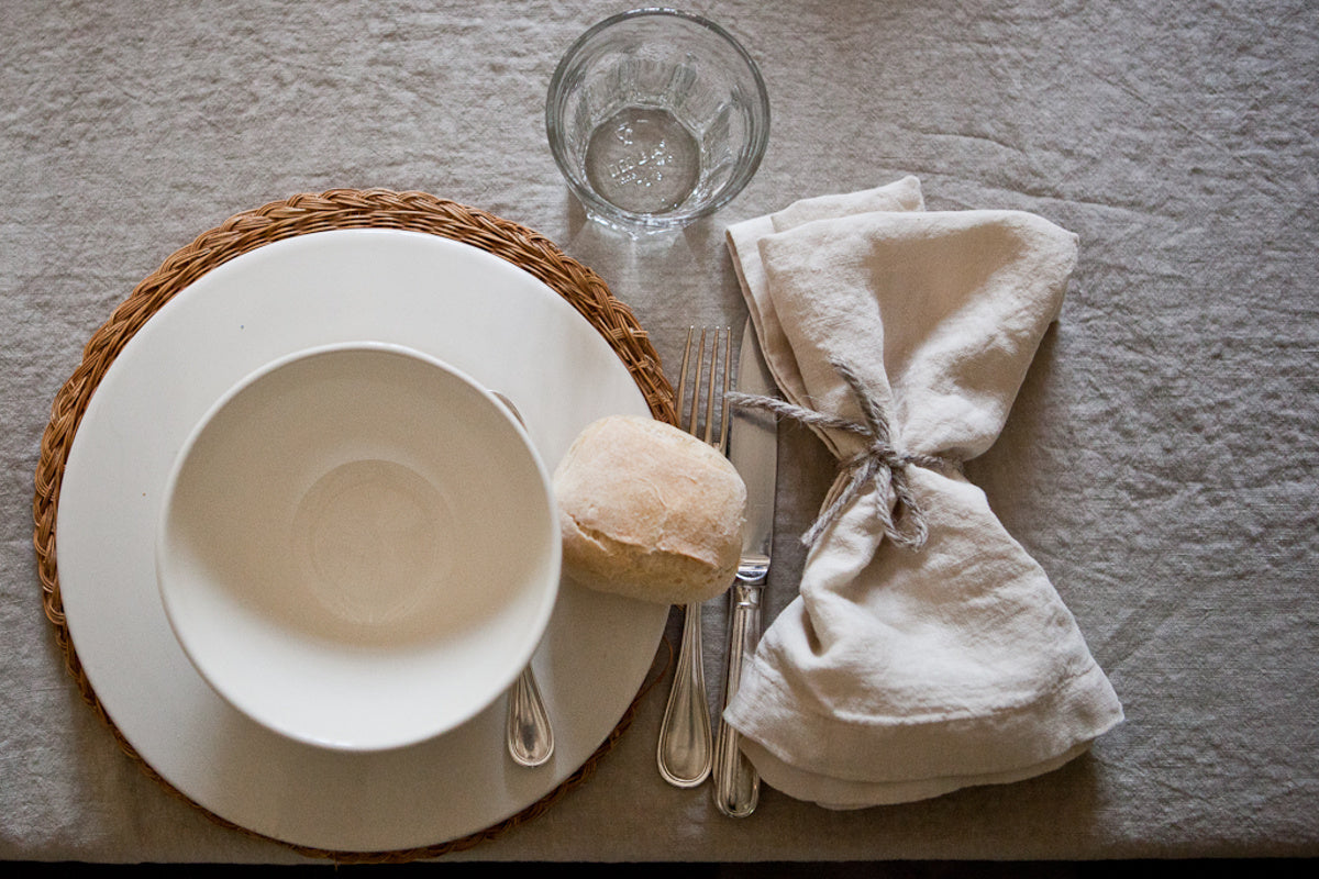 Once Milano lněný ubrousek z jemného lnu set 4 ks