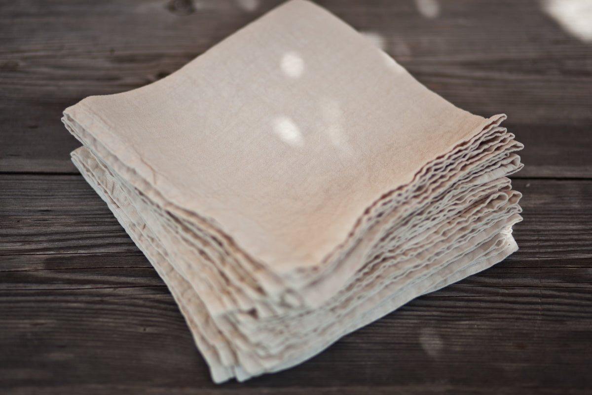 Once Milano lněný ubrousek z jemného lnu set 4 ks