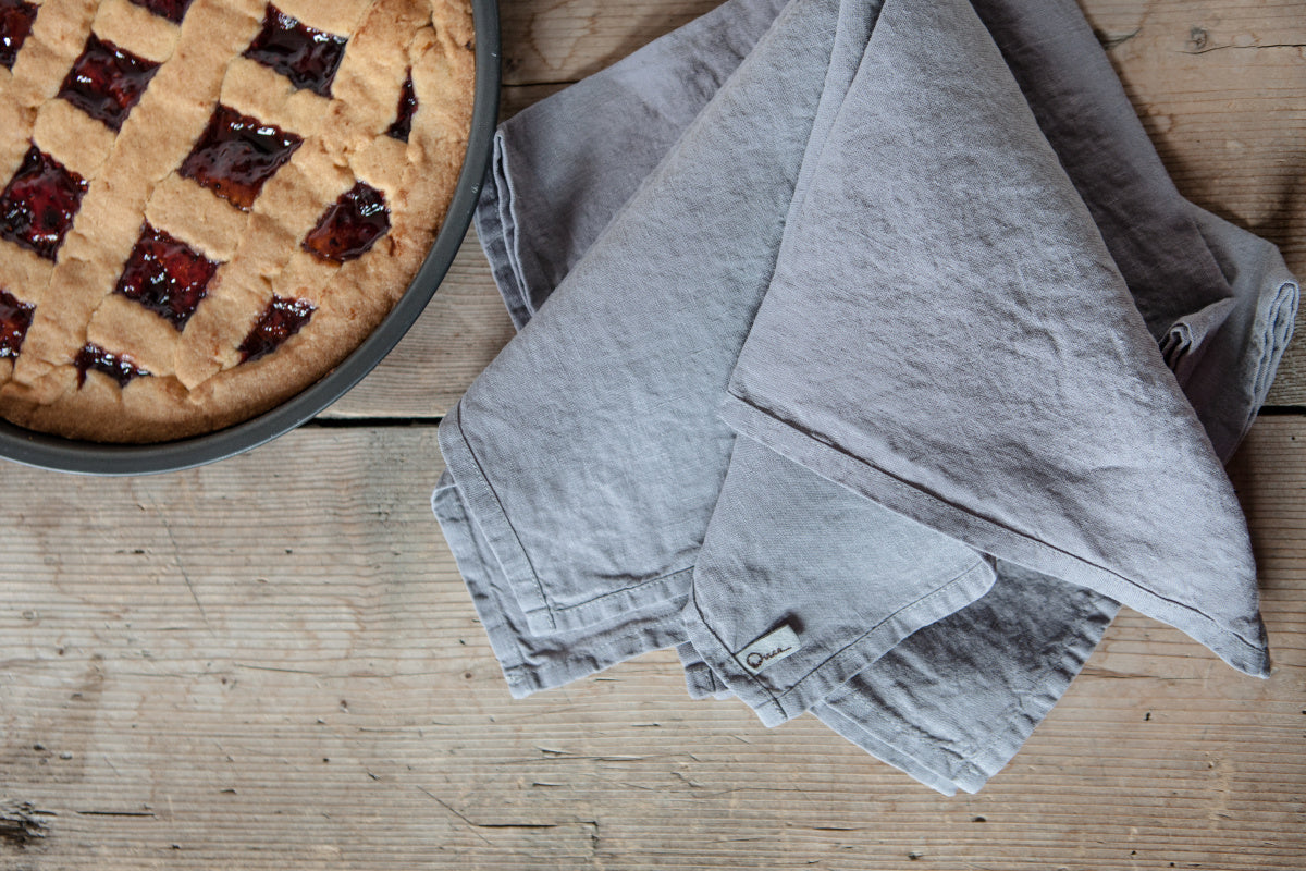 Once Milano lněný ubrousek z jemného lnu set 4 ks