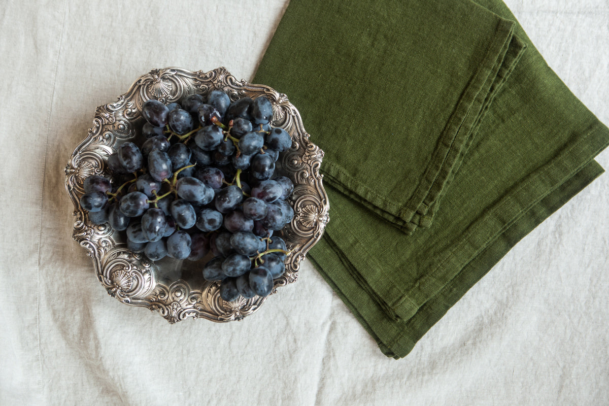 Once Milano lněný ubrousek z jemného lnu set 4 ks