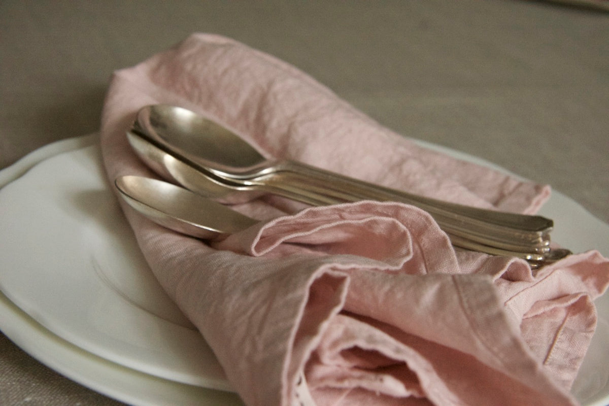 Once Milano lněný ubrousek z jemného lnu set 4 ks