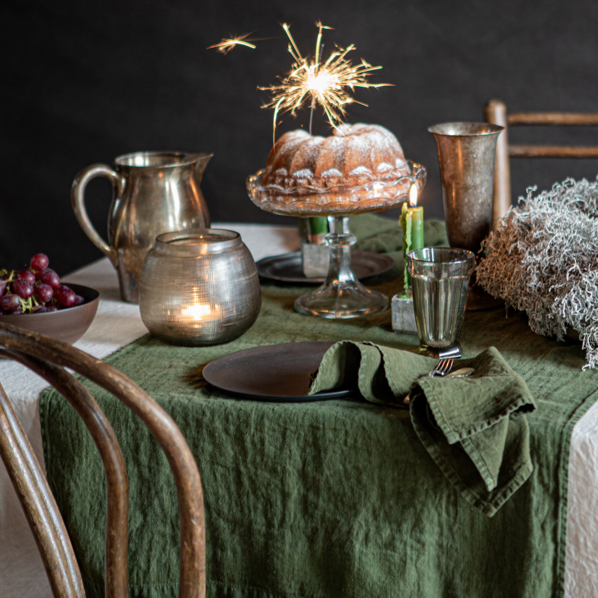 Once Milano lněný ubrousek z jemného lnu set 4 ks