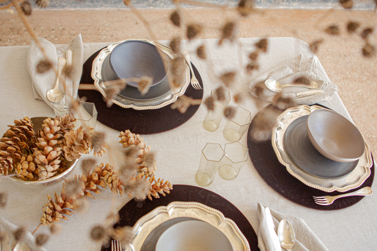 Once Milano lněný ubrousek z pevného lnu set 2 ks