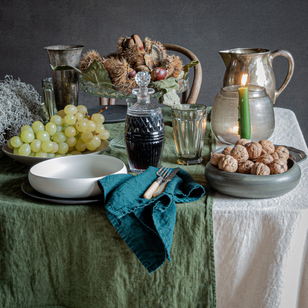 Once Milano lněný ubrousek z pevného lnu set 2 ks