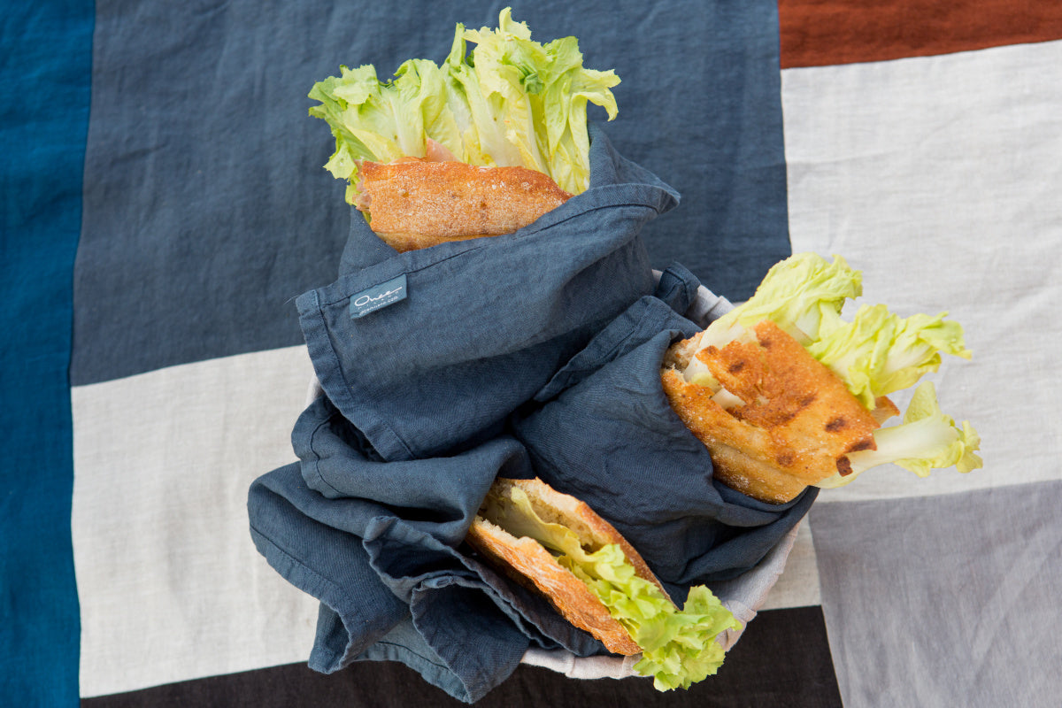 Once Milano lněný ubrousek z pevného lnu set 2 ks