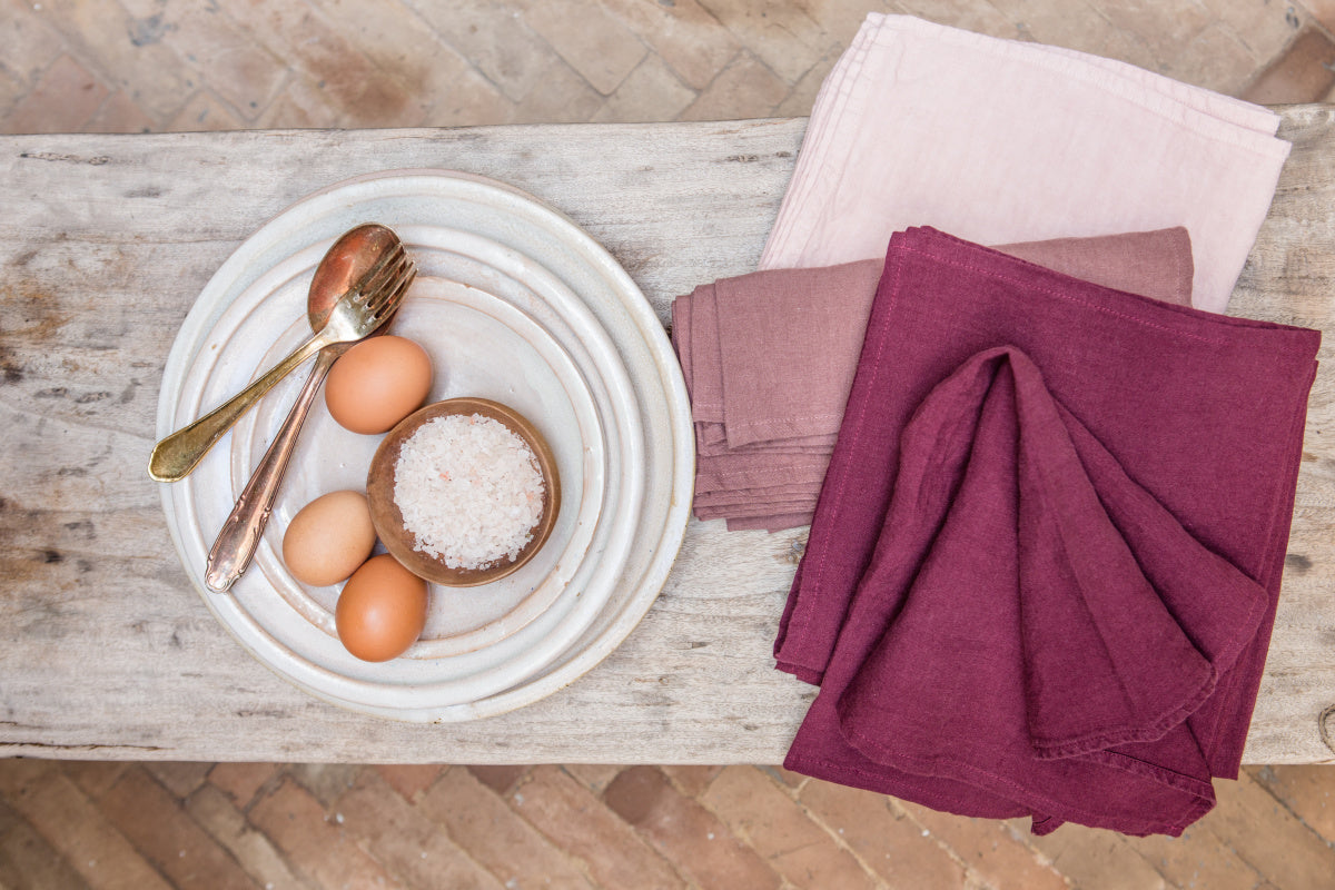 Once Milano lněný ubrousek z pevného lnu set 2 ks