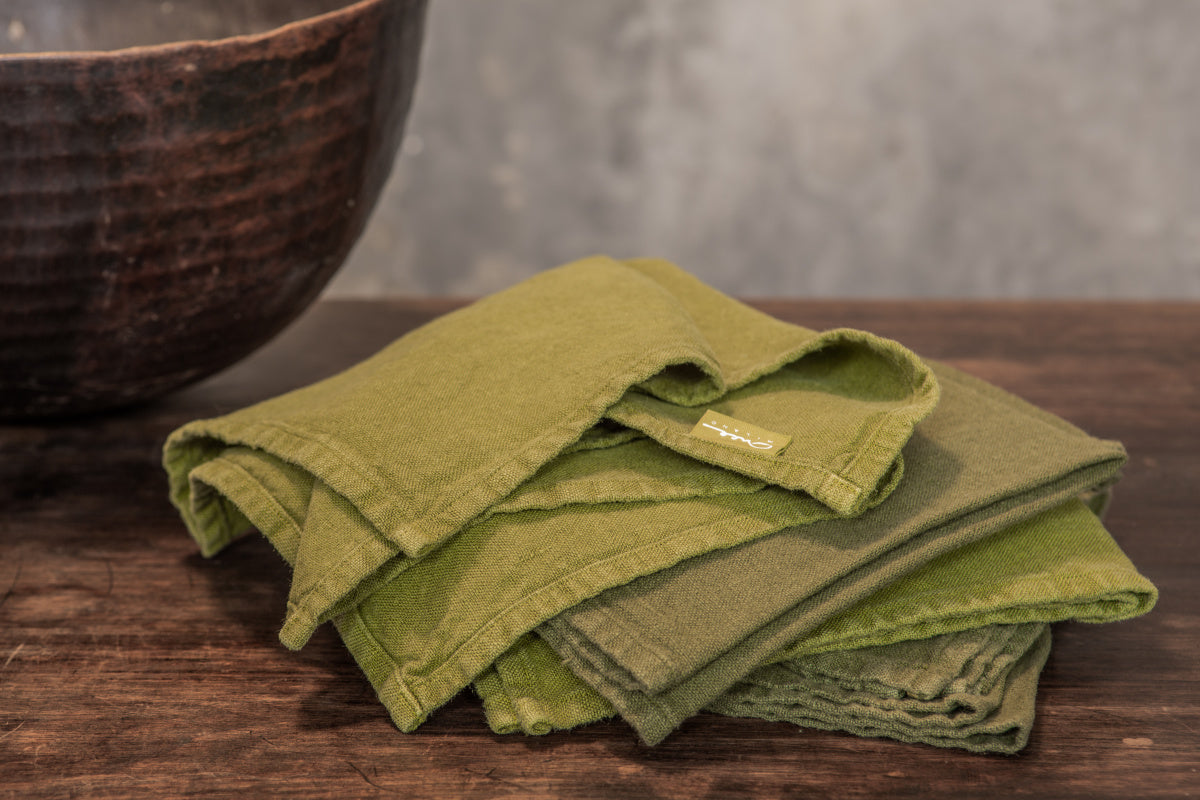 Once Milano lněný ubrousek z pevného lnu set 2 ks