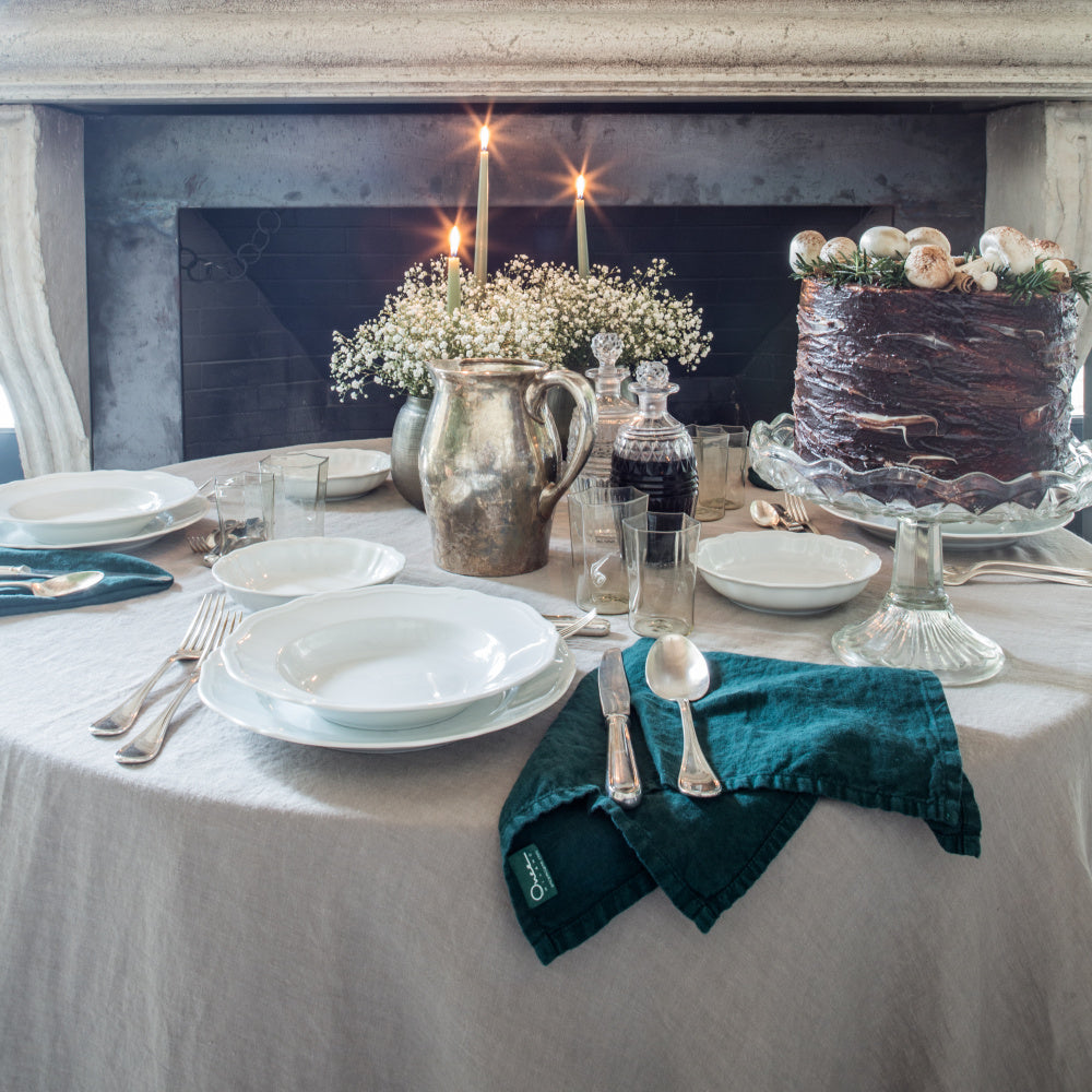 Once Milano lněný ubrousek z pevného lnu set 2 ks