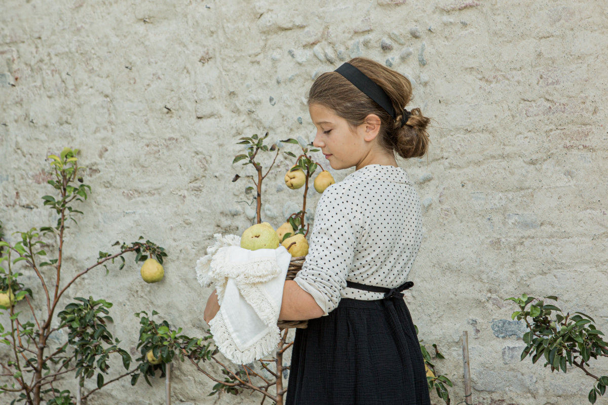 Once Milano lněný ubrousek s krátkými třásněmi