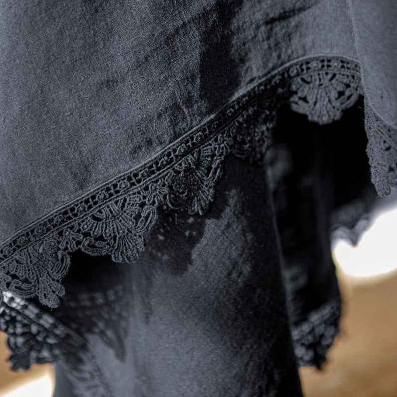 Once Milano lněný ubrus s krajkou Sicily