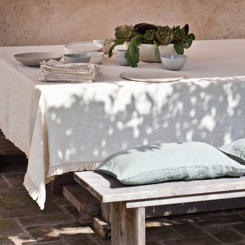 Once Milano lněný ubrus s třásněmi