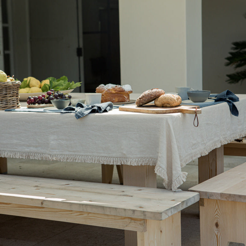 Once Milano lněný ubrus s třásněmi