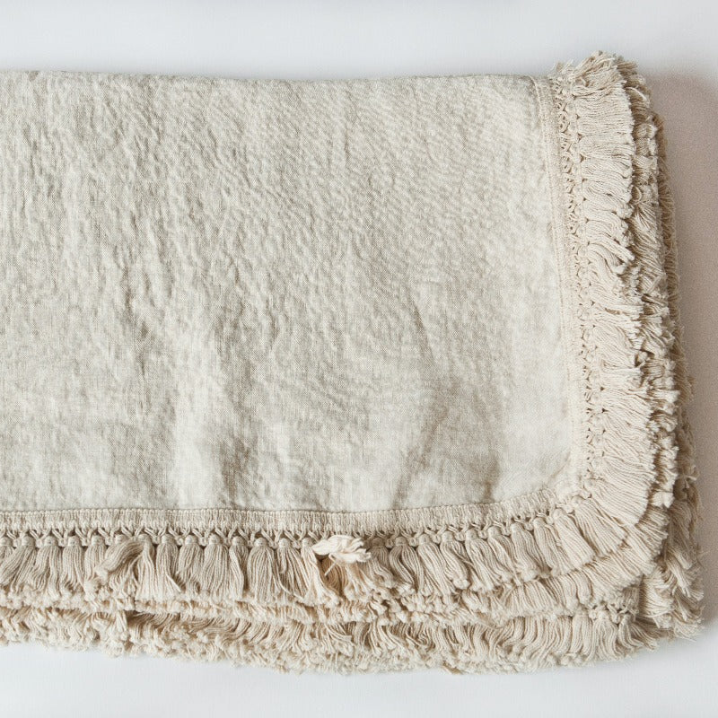 Once Milano lněný ubrus s třásněmi