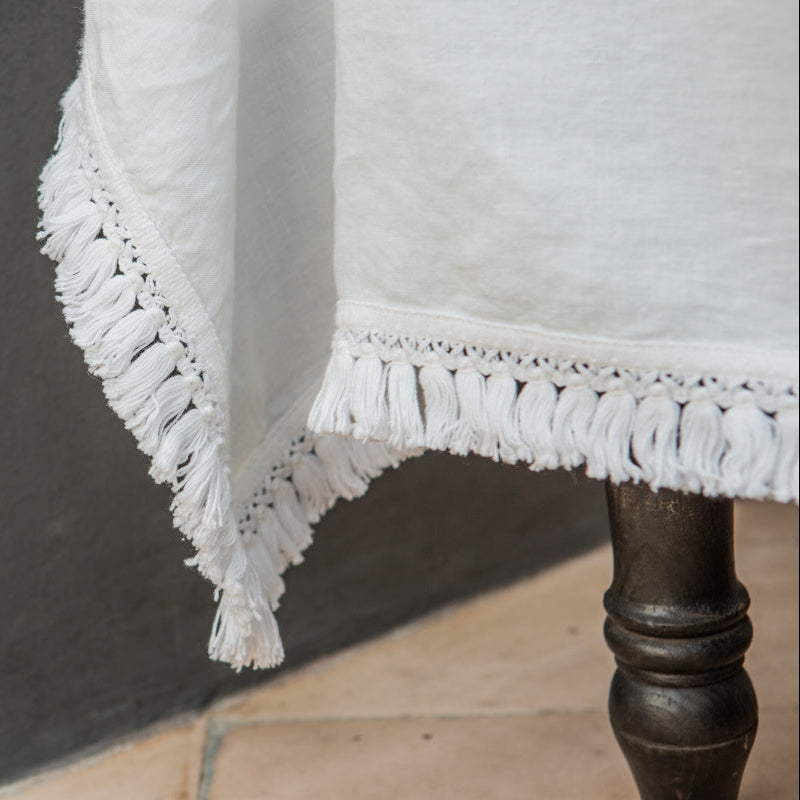 Once Milano lněný ubrus s třásněmi