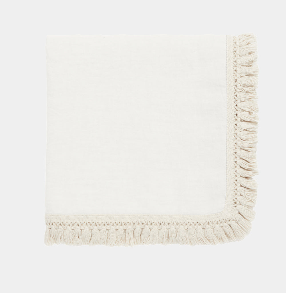 Once Milano lněný ubrousek s krátkými třásněmi