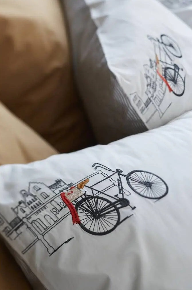 Sylvie Thiriez exkluzivní perkálové povlečení Amsterdam s výšivkou