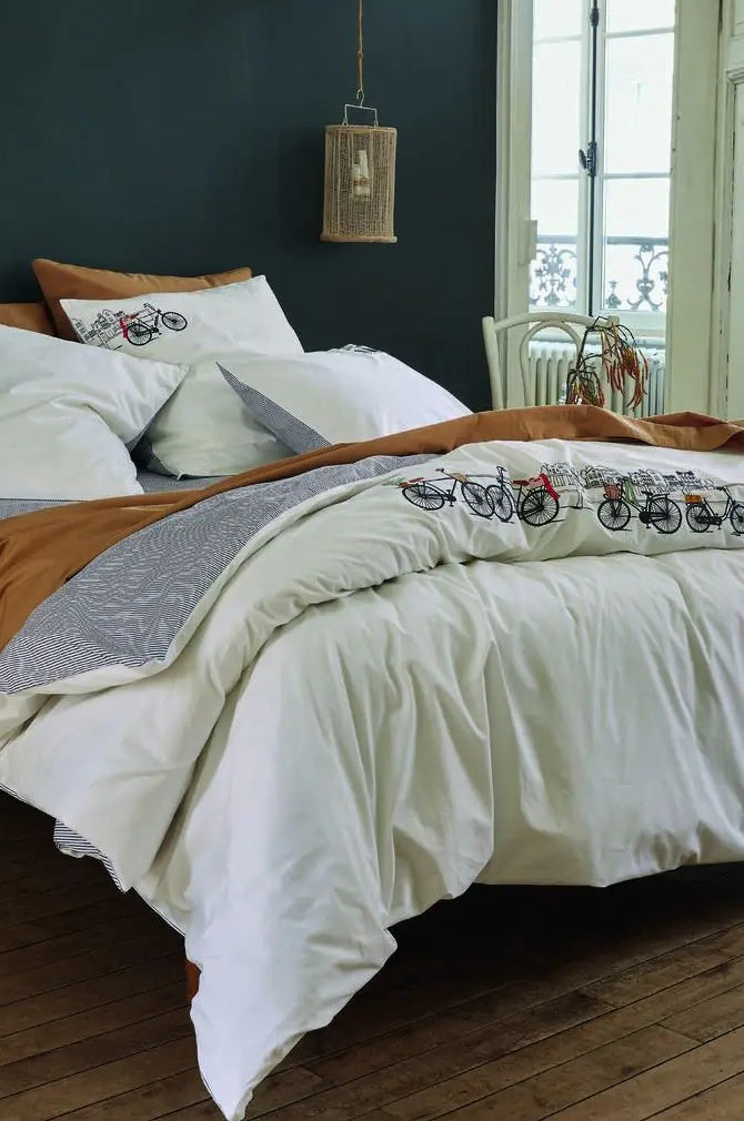 Sylvie Thiriez exkluzivní perkálové povlečení Amsterdam s výšivkou