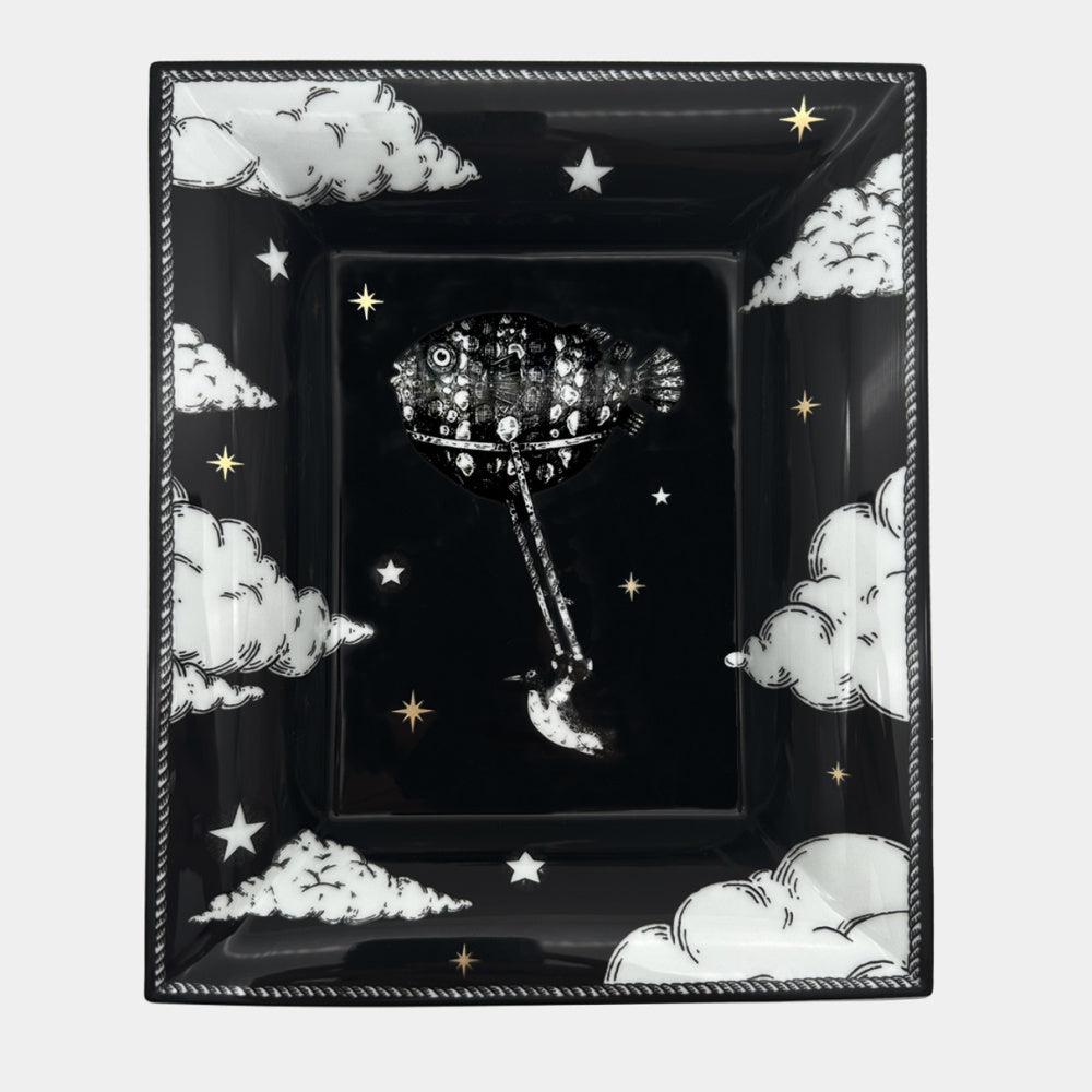 Porcelánová miska s motivem čtverzubce a tučňáka