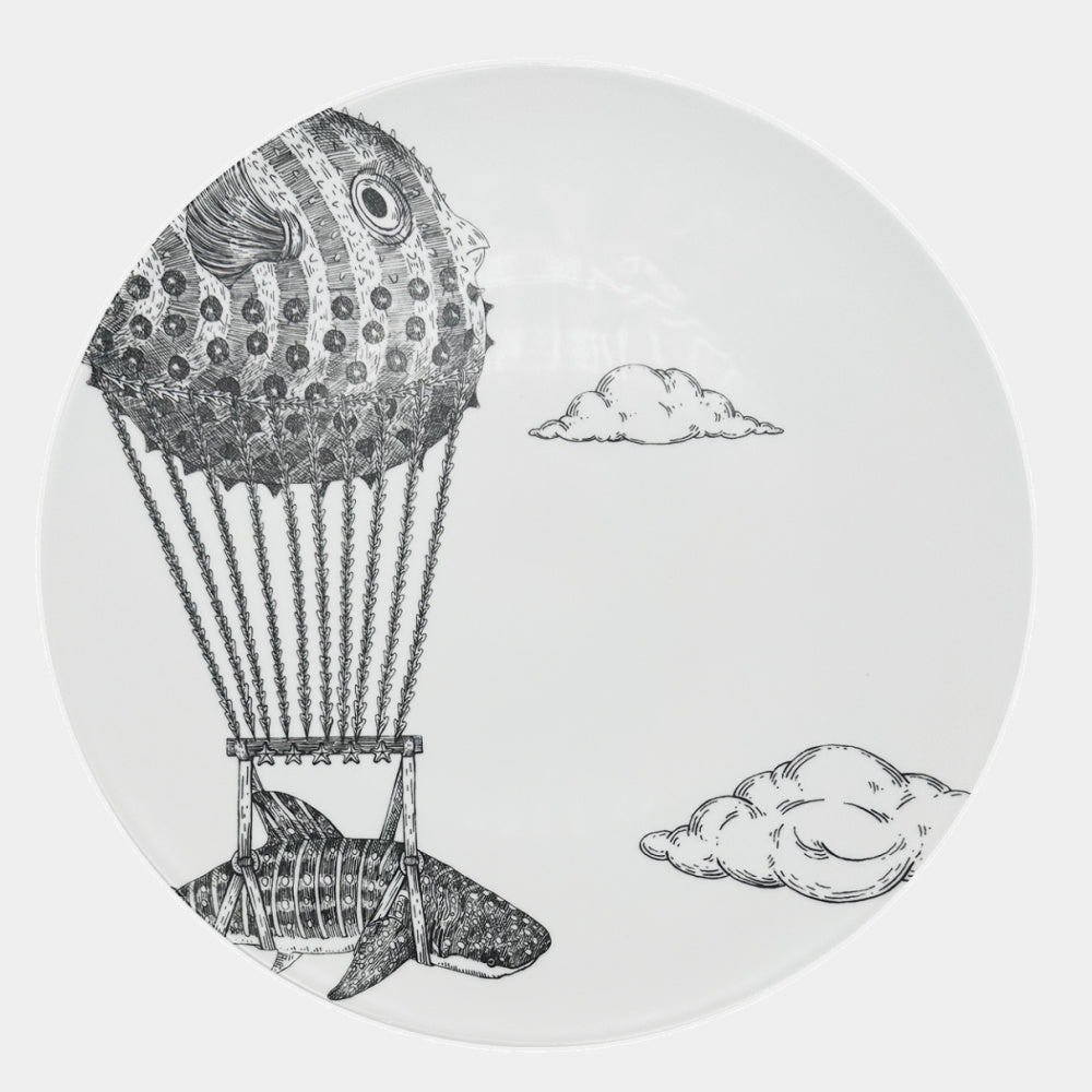 MONTGOLFIERS Porcelánový talíř Plachetník