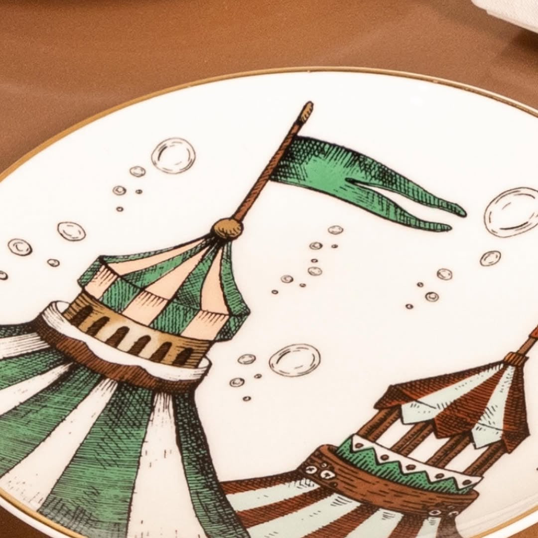 Sada porcelánových talířů s motivem krevety Aquatic Creatures