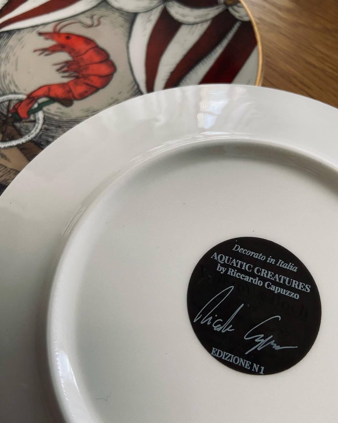 Sada porcelánových talířů s motivem poustevníka kraba Aquatic Creatures