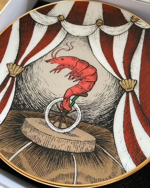 Sada porcelánových talířů s motivem krevety Aquatic Creatures