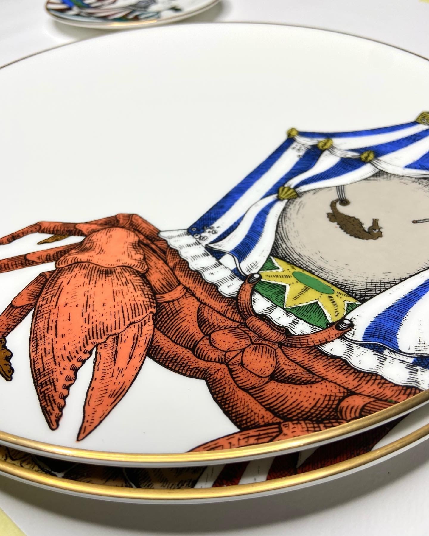 Porcelánový talíř s motivem kraba Aquatic Creatures