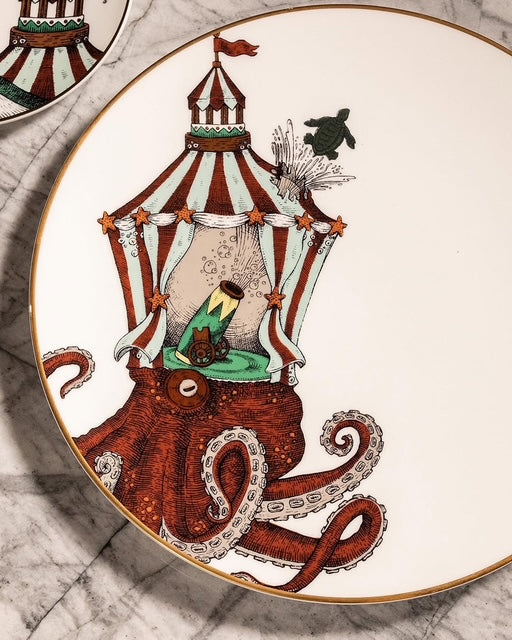 Porcelánový talíř s motivem chobotnice Aquatic Creatures