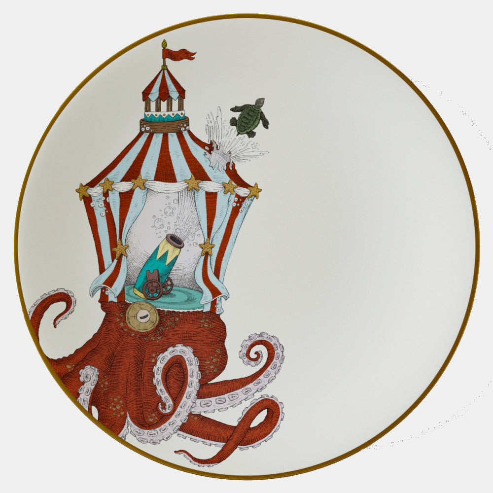 Porcelánový talíř s motivem chobotnice Aquatic Creatures