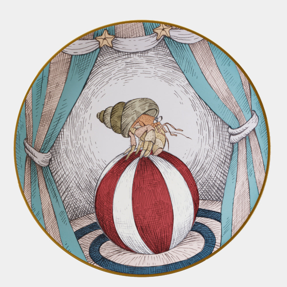 Sada porcelánových talířů s motivem poustevníka kraba Aquatic Creatures