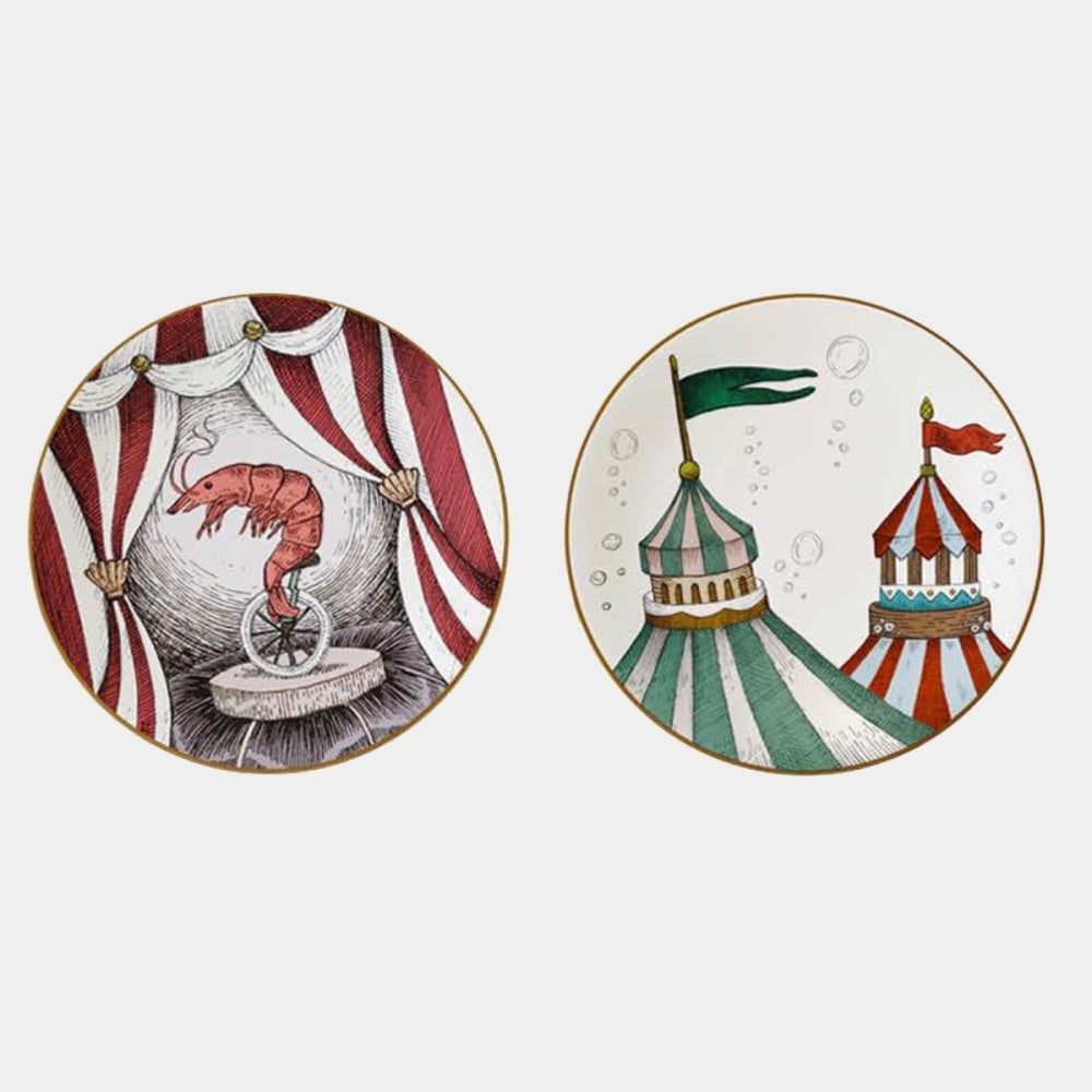 Sada porcelánových talířů s motivem krevety Aquatic Creatures