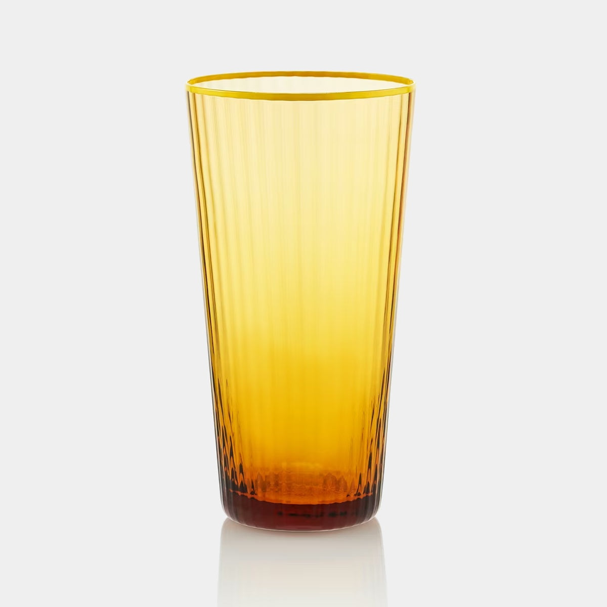 vysoká žlutá sklenice luxusní