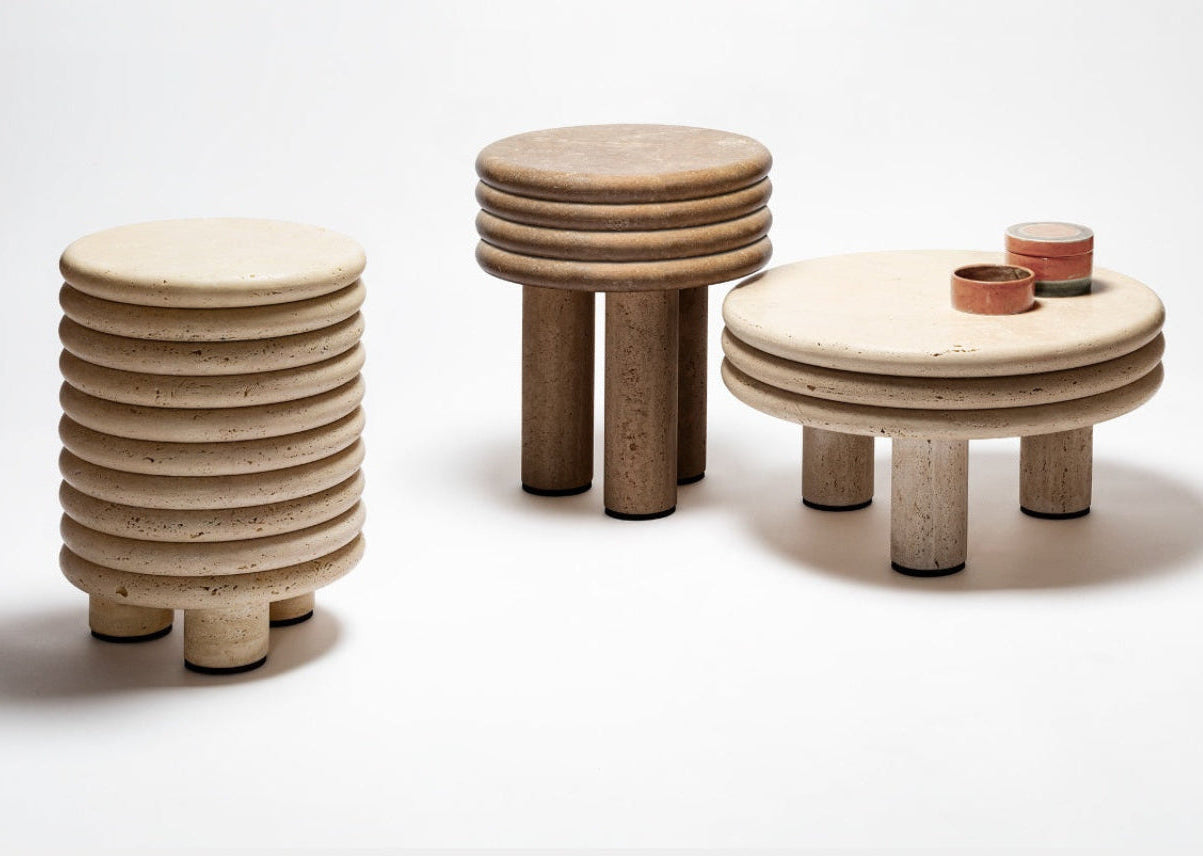 Scala designová stolička z přírodního travertinu