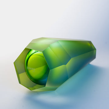 shardart Křišťálová váza HRANA / mat - aurora lime