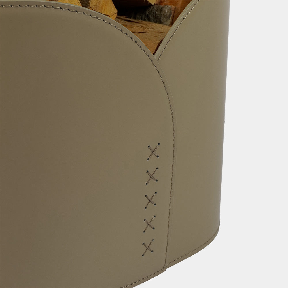 Limac Design Ignis Designový kožený koš na krbové dřevo