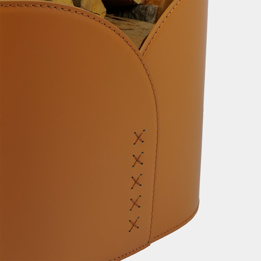 Limac Design Ignis Designový kožený koš na krbové dřevo