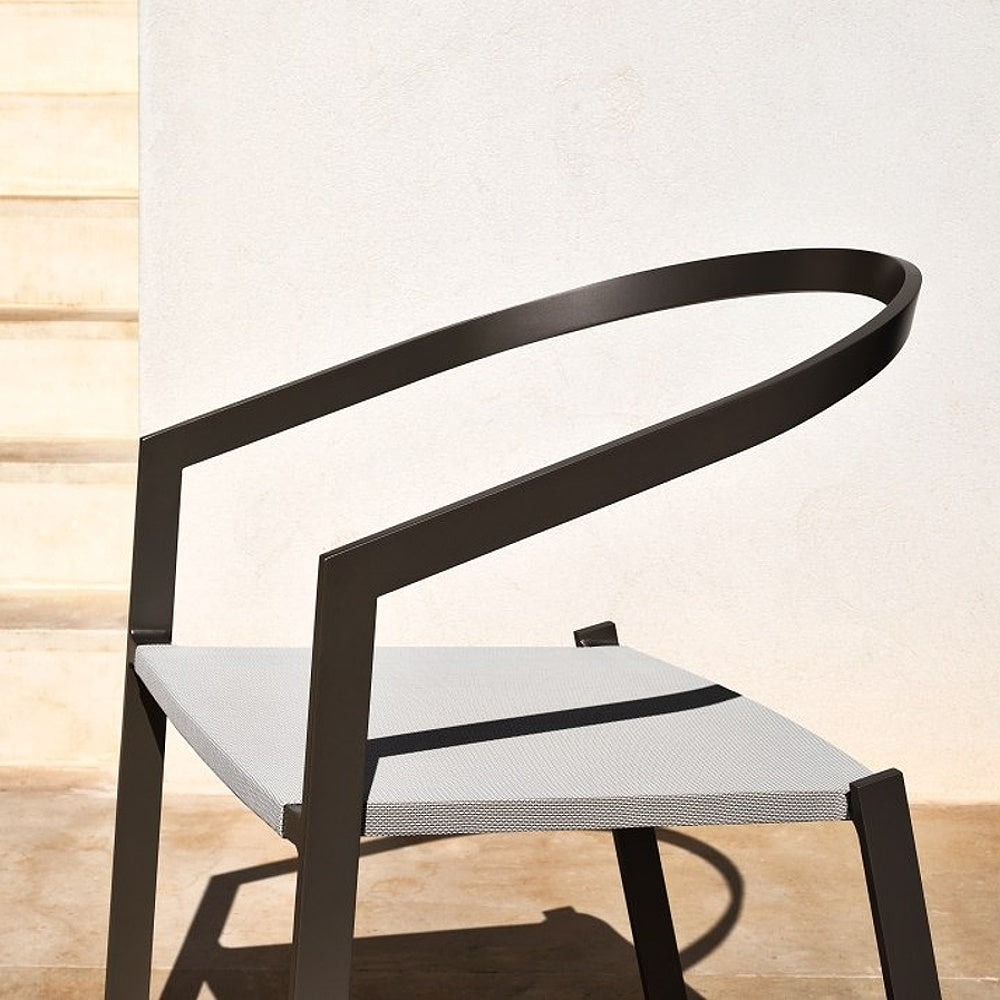 MYYOUR Zahradní jídelní židle PUSH s látkovou opěrkou