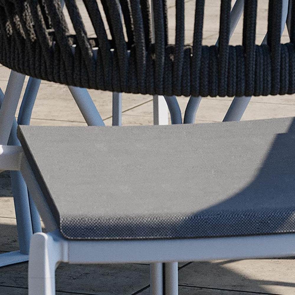 MYYOUR PUSH Zahradní jídelní židle s pletenou opěrkou