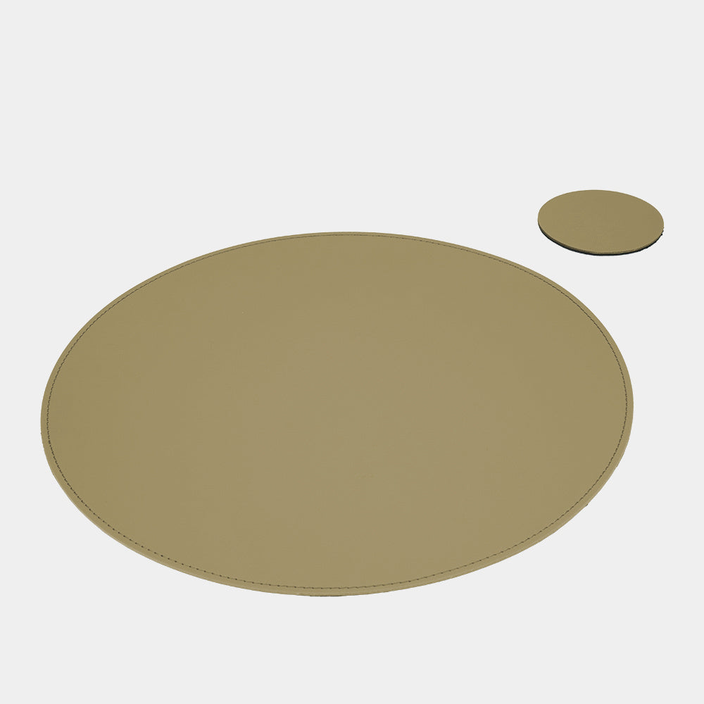 limac design Kulaté prostírání z kůže