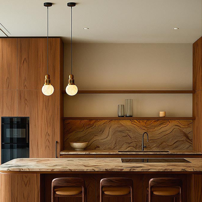 Bilbo artdecové nástěnné světlo z onyxu a mosazi