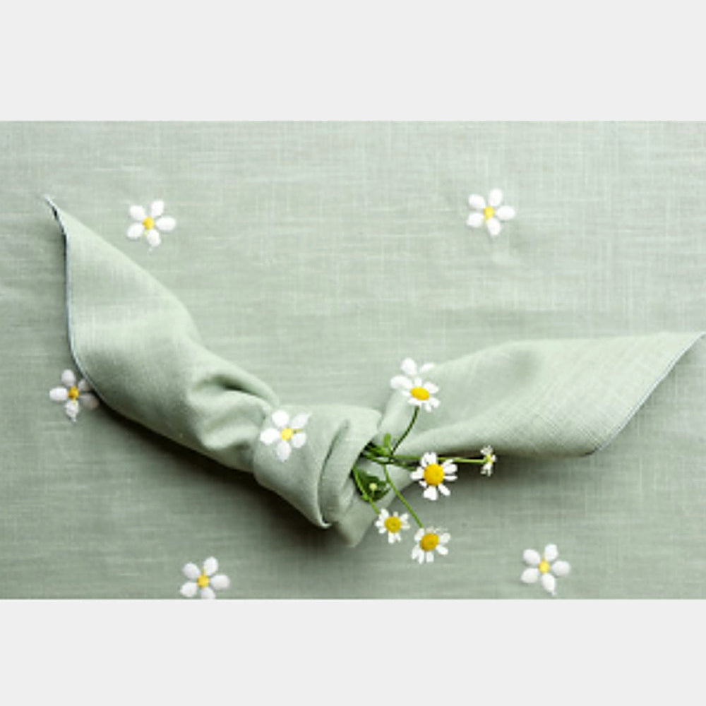 Giardino Segreto Lněné prostírání Pratoline s vyšitými květy