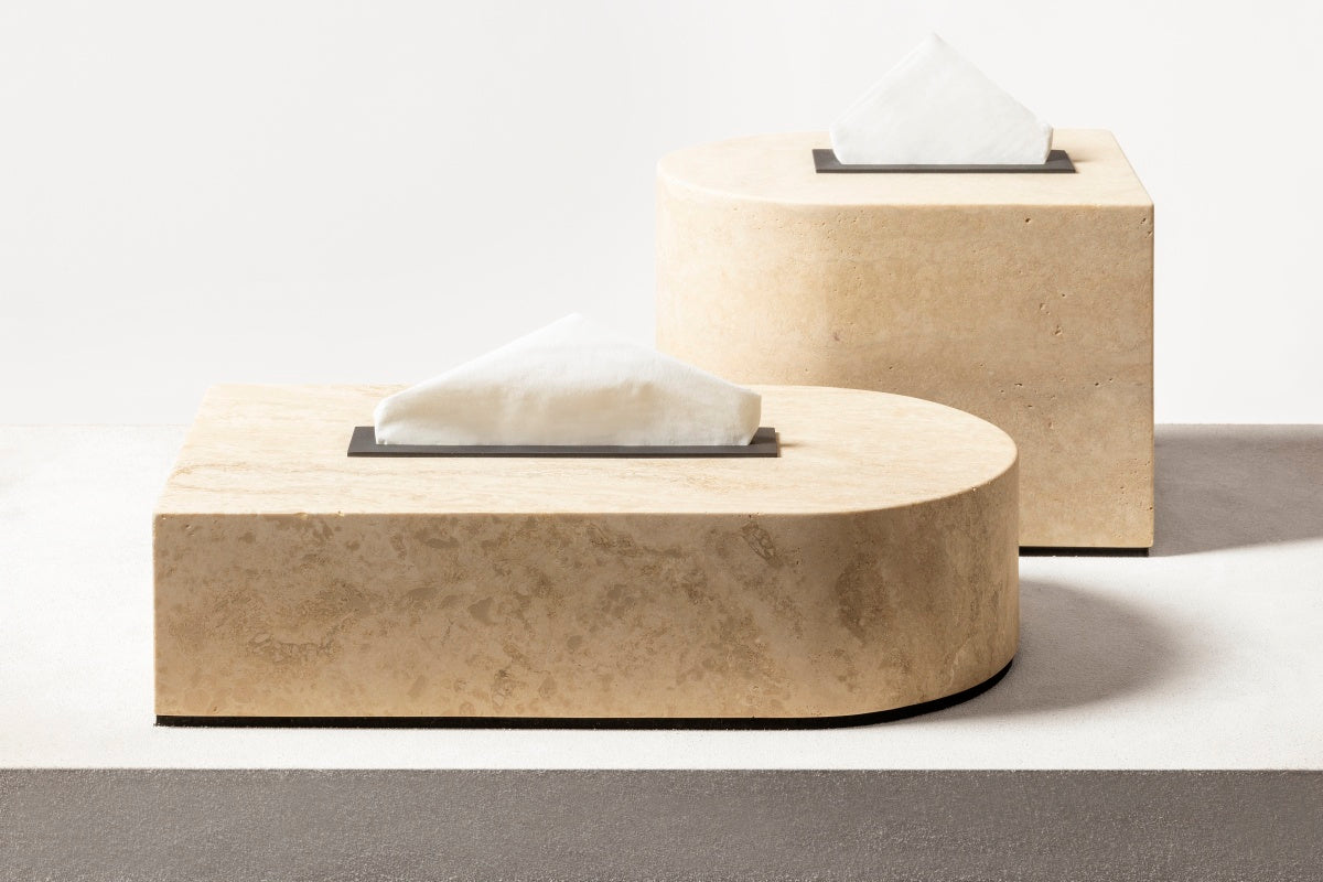 Obdélníkový mramorový box na kapesníky by Glenn Sestig