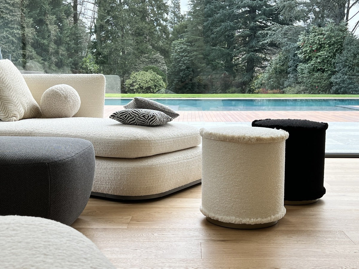 LO DECOR IL POUF Bouclè Cream