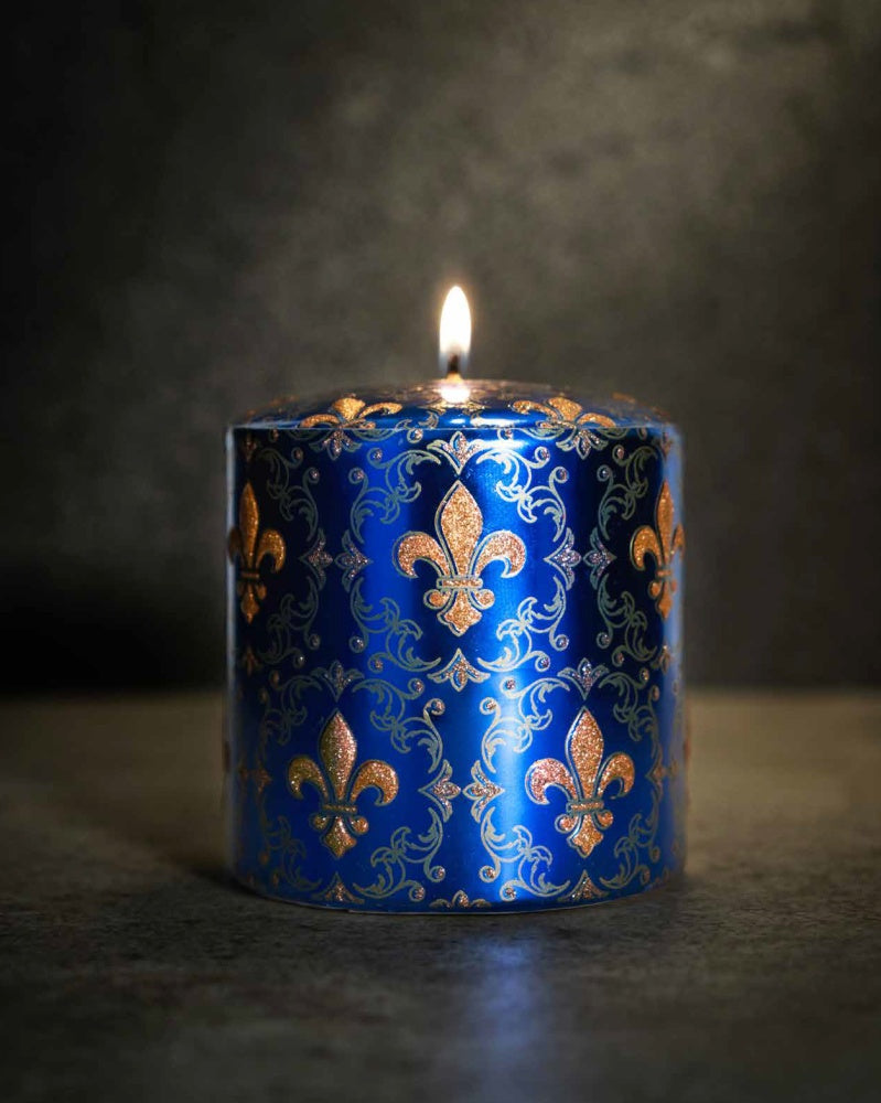 CERERIA PERNICI 1892 designová svíčka Giglio Fiorentino Blue
