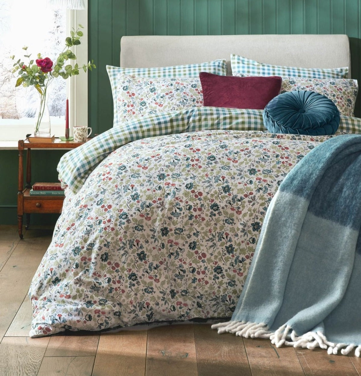 Laura Ashley luxusní povlečení ROSA SANCTA z kartáčované bavlny