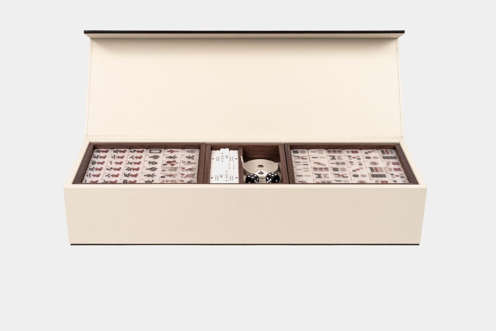 Pinetti Luxusní desková hra Mahjong v koženém provedení