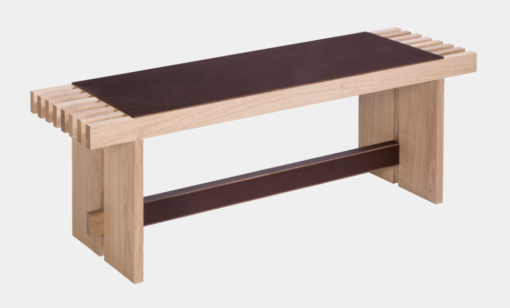 Designová lavice YUGA z jasanového dřeva