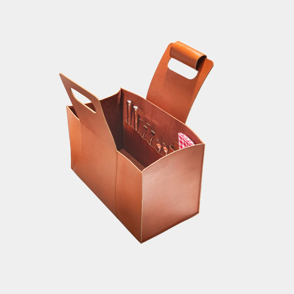 SONJA QUANDT exkluzivní pikniková sada v kožené tašce